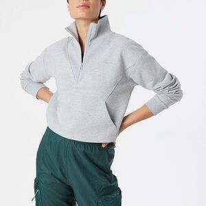 Outdoor Voices Women’s Grey Lightweight 3/4 Zip-Up